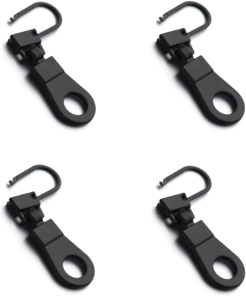 Mizeer Zipper Pull Replacement for Small Holes Zipper, Detachable Zipper Tab Repair for Clothing Jackets Boots Purse 4 Pieces Black - Image 5